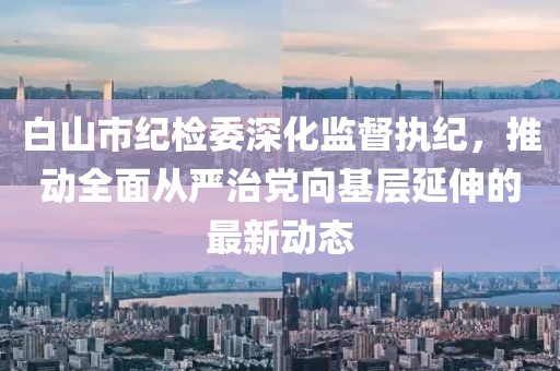 白山市紀(jì)檢委深化監(jiān)督執(zhí)紀(jì)，推動全面從嚴(yán)治黨向基層延伸的最新動態(tài)