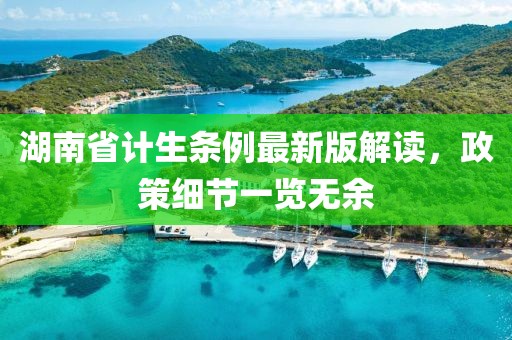 湖南省計生條例最新版解讀，政策細(xì)節(jié)一覽無余