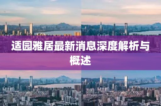 適園雅居最新消息深度解析與概述