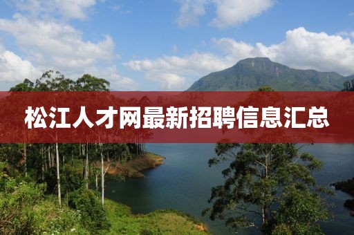 松江人才網最新招聘信息匯總