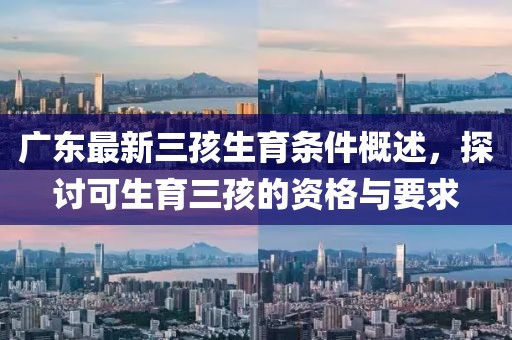 廣東最新三孩生育條件概述，探討可生育三孩的資格與要求