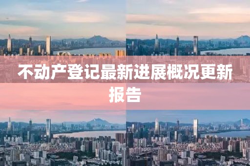 不動產(chǎn)登記最新進展概況更新報告