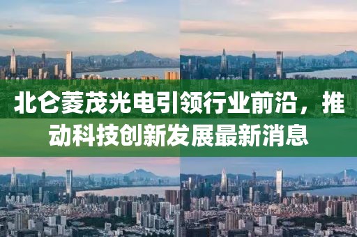 北侖菱茂光電引領(lǐng)行業(yè)前沿，推動(dòng)科技創(chuàng)新發(fā)展最新消息