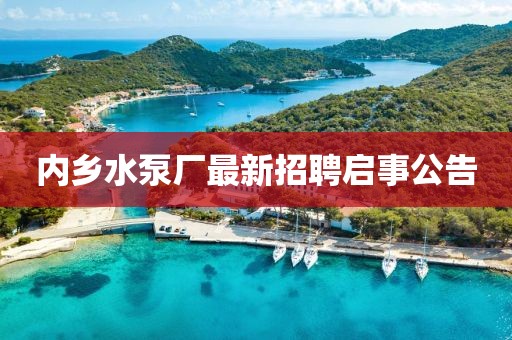 內(nèi)鄉(xiāng)水泵廠最新招聘啟事公告